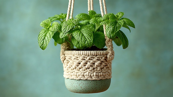 Atelier | Fabrication d'une suspension pour plante en macramé