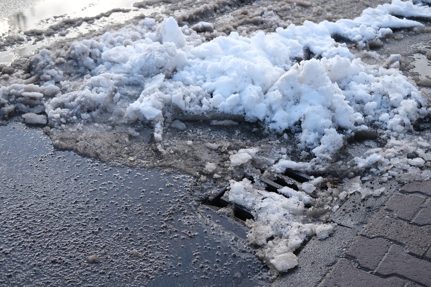 Accumulation d'eau dans certaines rues