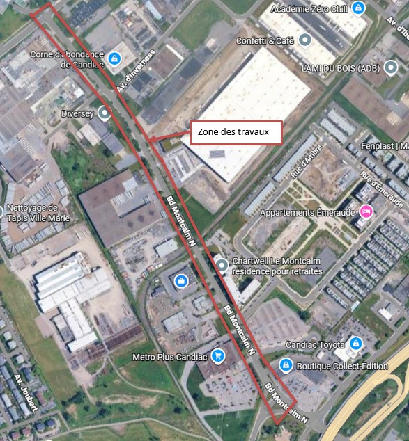 Réhabilitation des égouts sanitaire et pluvial du boulevard Montcalm Nord entre les boulevards de l'Industrie et Marie-Victorin