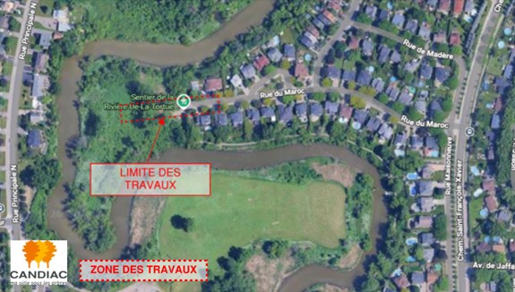 Travaux d'infrastructures municipales pour un projet de développement domiciliaire sur la rue du Maroc
