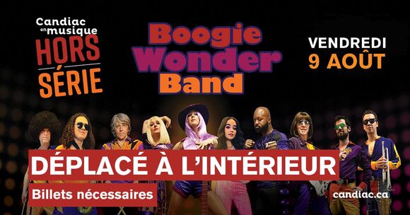 DÉPLACÉ À L'INTÉRIEUR Candiac en musique Hors-Série | Boogie Wonder Band
