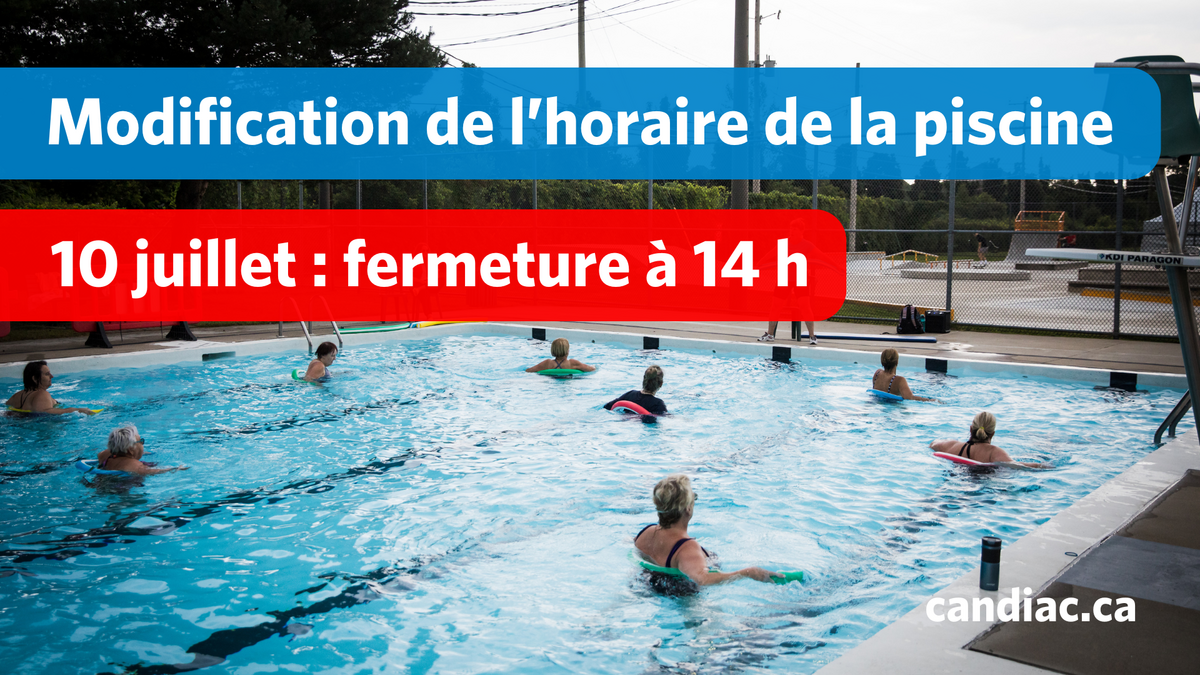 Piscine municipale | Fermeture à 14 h  