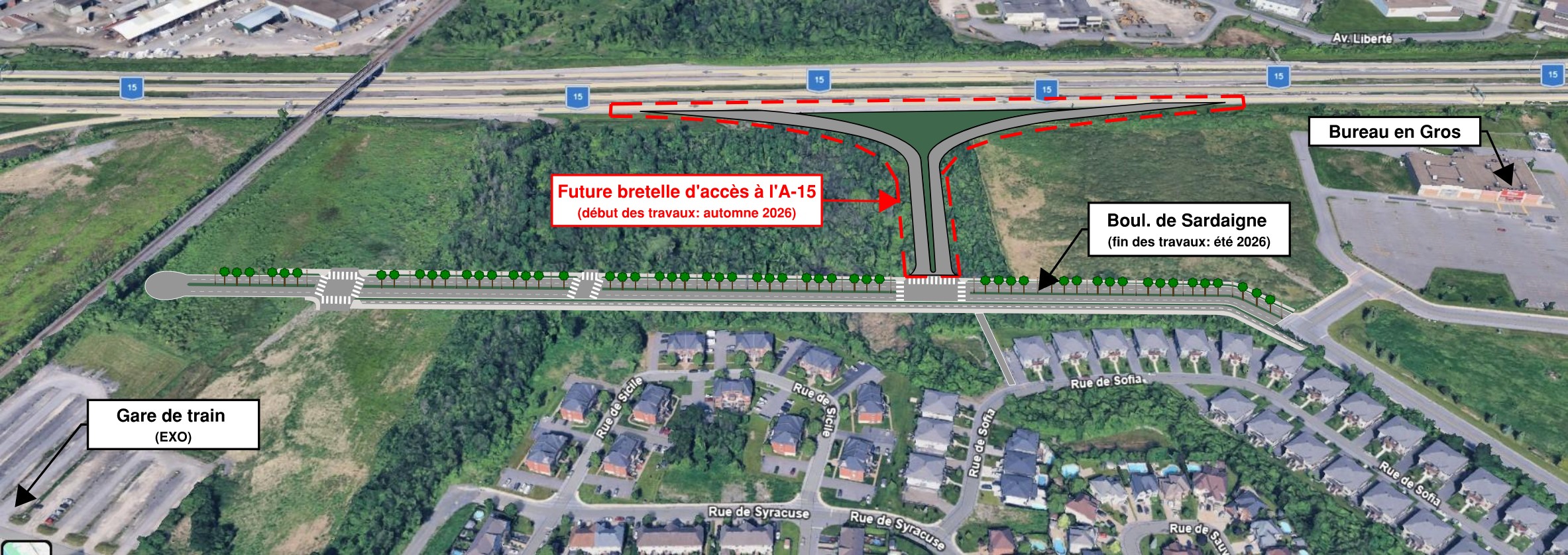 Projet d’aménagement d’une nouvelle bretelle d’accès à l’autoroute 15 Nord 
